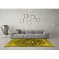 thumbnail image 3 of Ahgly Company Indoor Round Oriental Yellow Industrial Area Rugs, 7' Round, 3 of 4