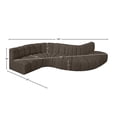 thumbnail image 7 of Meridian Furniture Arc Brown Boucle Fabric Modular Sectional, 7 of 7