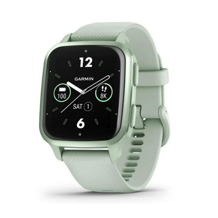 Garmin Venu Sq 2 GPS Smartwatch, All-Day Health Monitoring, Long-Lasting Battery Life, AMOLED Display, Cool Mint