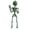 Green, variant on QLUEWX Gray Halloween Faux Skeleton Decorations, 19.7" Realistic Posable Faux Pumpkin Head Skeleton Home Decor, Spooky Hanging Prop Party Supplies, Halloween Decor for Indoor Outdoor Haunted House