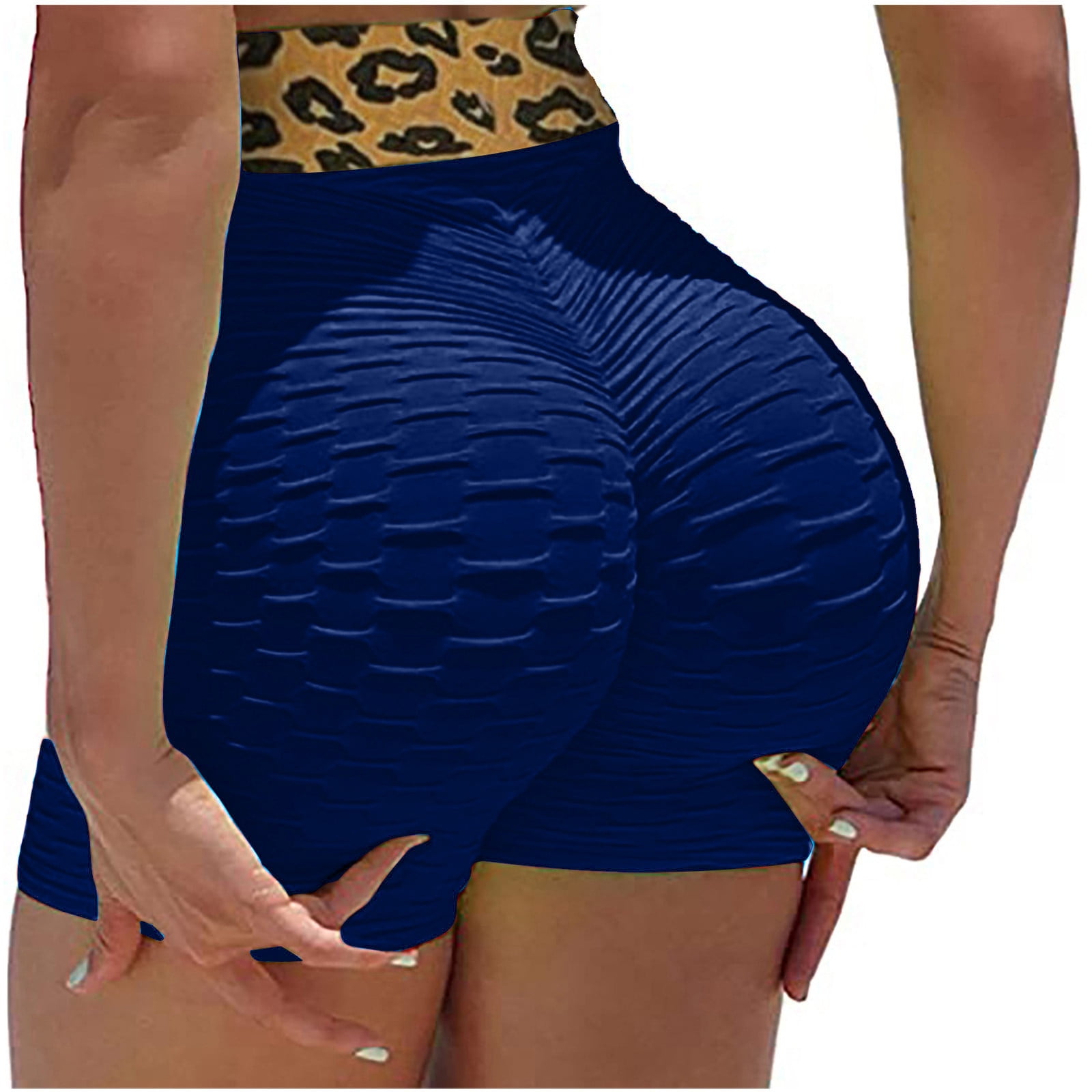 RQYYD Reduced Womens High Waisted Mesh Yoga Pants Tummy Control