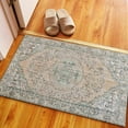 thumbnail image 5 of Office Decor Rug, Soft Tones Rug, Entryway Rug, Green Rugs, Customs Rug, Chenille Printed Stye Rug, Floral Rugs, Chenille Rug, Turkish Rug, Decor, 2.6'x9.2' - 80x280 cm, 5 of 8
