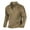Khaki, variant on Men's Fashion Sweatshirts 2025 Khaki Leisure Long Sleeves Stand Collar Solid Color Zipper Pocket Plus Size M