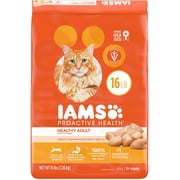 IAMS PROACTIVE HEALTH Adult Healthy Dry Cat Food with Chicken, 16 lb. Bag
