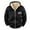 AA-Black, variant on BiZtdJrK Mens Zip Up Hoodies Thermal Sherpa Lined Cargo Work Winter Jackets Fleece Warm Hooded Sweatshirts Coat, Khaki, XXXL