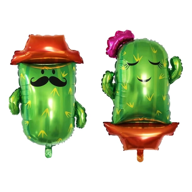 KAKOWELY globos de aluminio con forma de cactus para fiestas de festivales. Suministros para fiestas.
