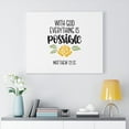 thumbnail image 2 of Scripture Walls Everything Is Possible Matthew 19:26 Bible Verse Canvas Christian Wall Art Ready to Hang Unframed, 2 of 12