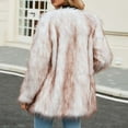 thumbnail image 6 of BiZtdJrK Back To College Sales Womens Long Winter Coat Warm Faux Fur Leopard Overcoats Long Sleeve Open Front Fuzzy Fluffy Cardigan Outwear Beige L, 6 of 9
