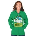 thumbnail image 4 of Saint Paddys Lucky Tootsie Pop Owl Zip Up Hoodie Men's Women's Brisco Brands S, 4 of 6