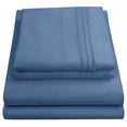 thumbnail image 2 of Sweet Home Collection Soft Microfiber 5-piece Split King Bed Sheet Set Denim, 2 of 5