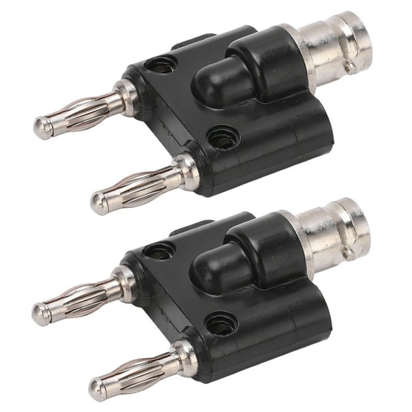 Banana Connector, Female To Double Row 4mm Banana Connector Adapter  Conductivity BNC  for Electronic Equipment