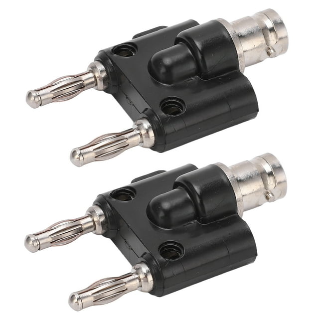 Conector de plátano, 2pcs adaptador de conector de plátano bnc hurbra a doBle J.20022 4 mm para equipos electrónicos