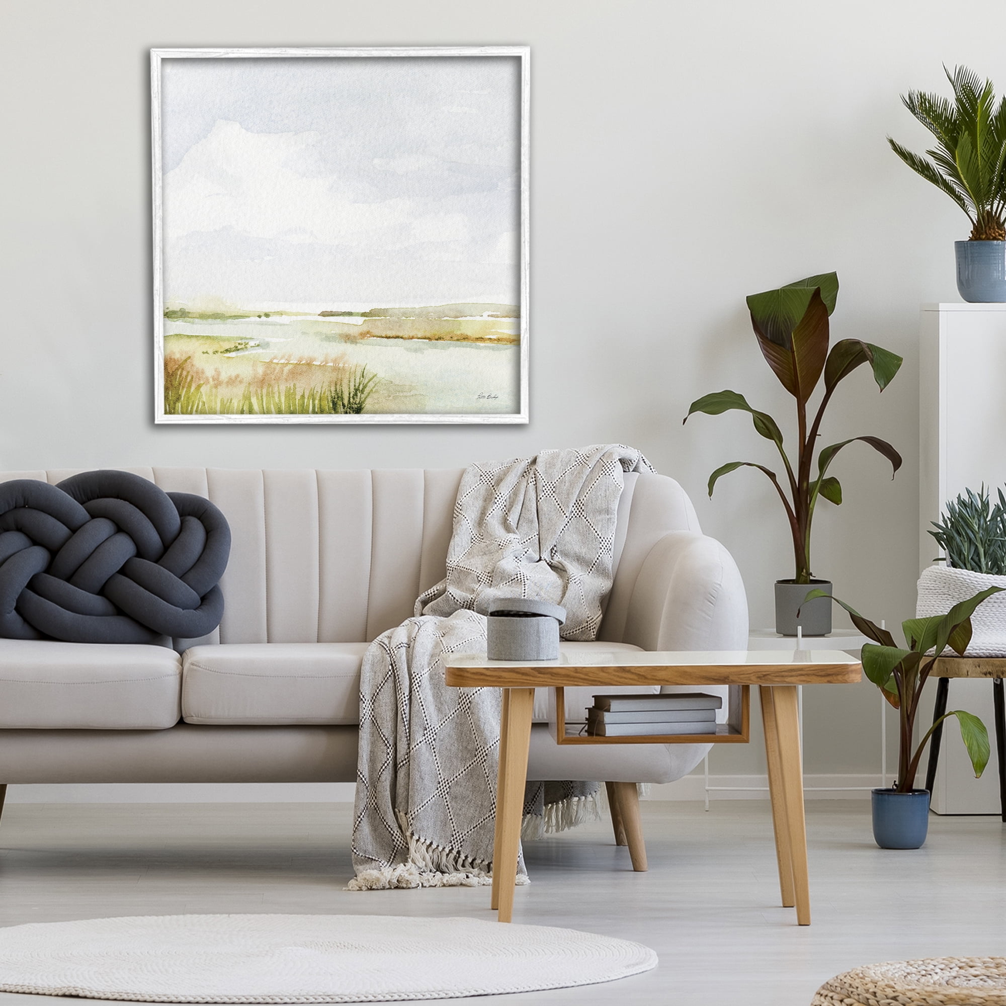 Stupell Industries Delicate Marsh Painting White Framed Giclee Art, design by Patti Bishop
