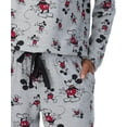 thumbnail image 4 of Disney Womens 2 Piece Cozy Pajama Set (US, Alpha, X-Large, Regular, Regular, Classic Mickey Mouse Gray), 4 of 8