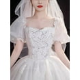 thumbnail image 4 of Wedding dress with train, simple princess style, 4 of 6