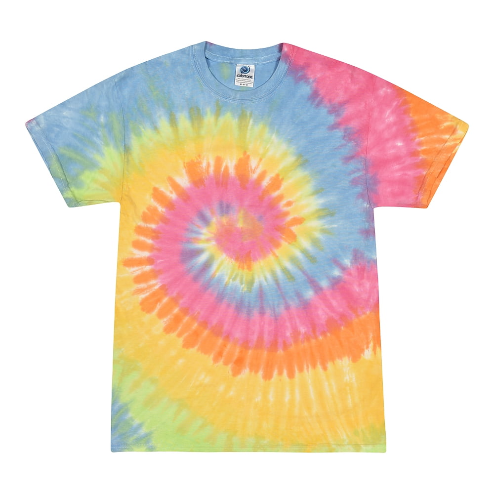 Colortone Kids/Childrens Unisex Rainbow Tie-Dye Heavyweight T-Shirt RW2626 