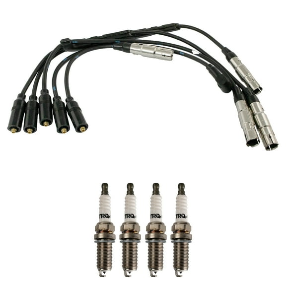 TRQ Ignition Kit Spark Plug & Wire Set For Volkswagen Jetta Golf Passat L4 2.0L TKA01233