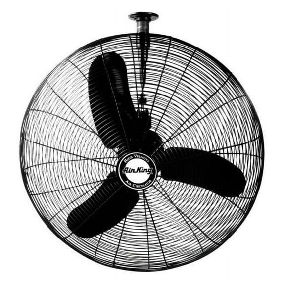 Air King 9375 30" 8780 Cfm 3-Speed Industrial Grade Oscillating Ceiling Mount Fan