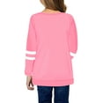 thumbnail image 2 of Sherrylily Girls Casual Long Sleeve T Shirts Kids Loose Tunic Tops Color Block Tee Blouses Size 4-15, 2 of 3