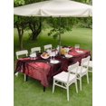 thumbnail image 4 of Outdoor Tablecloth with Umbrella Hole for Patio/Picnic/Party/Camping, Red Trees Waterproof Table Cloth Rectangle Table Cover Washable, Country Forest Branches Nature Light View (60"x 102"), 4 of 9
