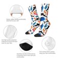 thumbnail image 4 of Balery Cute Sea Animals Calcetas Largas con Estampado para Hombre y Mujer – Suaves y Transpirables, Talla Única (US 5-11), 4 of 6
