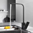 thumbnail image 1 of Grifo de cocina contemporáneo, superficie anticorrosión con funcionamiento suave, mezclador de agua fría y caliente, control de una sola palanca fácil de usar, 1 of 5