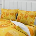 thumbnail image 4 of TeasBank Yellow Lions Twin Duvet Cover Set for Teens and Adult 3D Printing Bedding Comforter Cover Set Fashion Bedroom Decor, 4 of 4