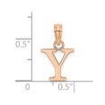 thumbnail image 3 of Diamond2Deal 14K Rose Gold Block Letter Y Initial Pendant for Women, 3 of 5