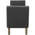 thumbnail image 3 of Haven Tufted Button Upholstered Fabric Accent Bench - Gray, 3 of 7