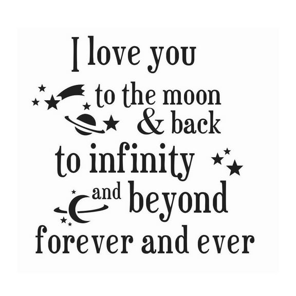 Unique Bargains Livingroom I Love You Patten Removable Wall Sticker Decal Mural Art Ornament