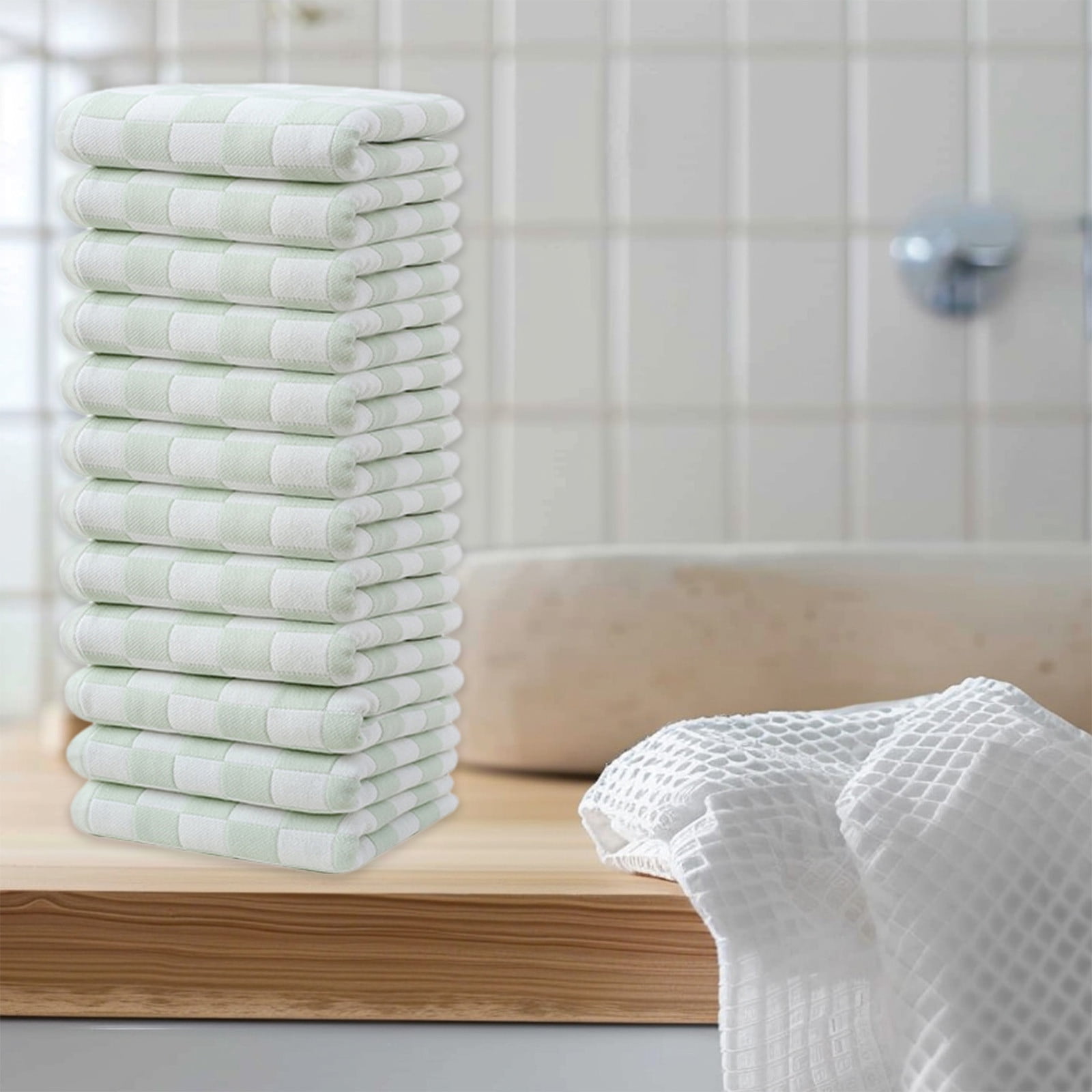 JOGZMZ Premium Soft Gauze Face Towels 12 Pack - Quick Dry, Highly Absorbent Polyester Towels for Bath, Spa, Beach