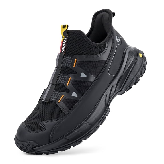 FitVille Wide Mens Sneakers Slip-on Shoes, Slip Resistant Hiking Walking Shoes with Arch Support & Wide Toe Box