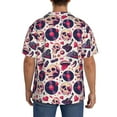 thumbnail image 3 of Gukieu Skull lips record Guitar Print Men's Short-sleeved Shirts, Button-down Pocket Shirts, T-shirts, Beach Vacation Travel Summer Clothing-Medium, 3 of 5