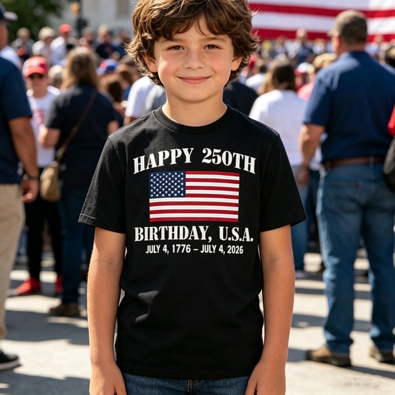 Boy Shirts Size 2-3Y Kids Independence Day Theme Print Short Sleeve Crew Neck Red White Festive Tee Toddler Clothes for Boys