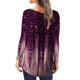 thumbnail image 4 of Pntutb Moda Mujer Cuello Redondo Botones Impresos Manga Larga Dobladillo Asimétrico Top Pntutb Pntutb-2578, 4 of 6