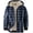 Navy, variant on Men's Hoodies for Men Plaid Flannel Jacket Warm Sherpa Fleece Lined Coat Winter Full Zip Up Sweatshirt Black 2XL