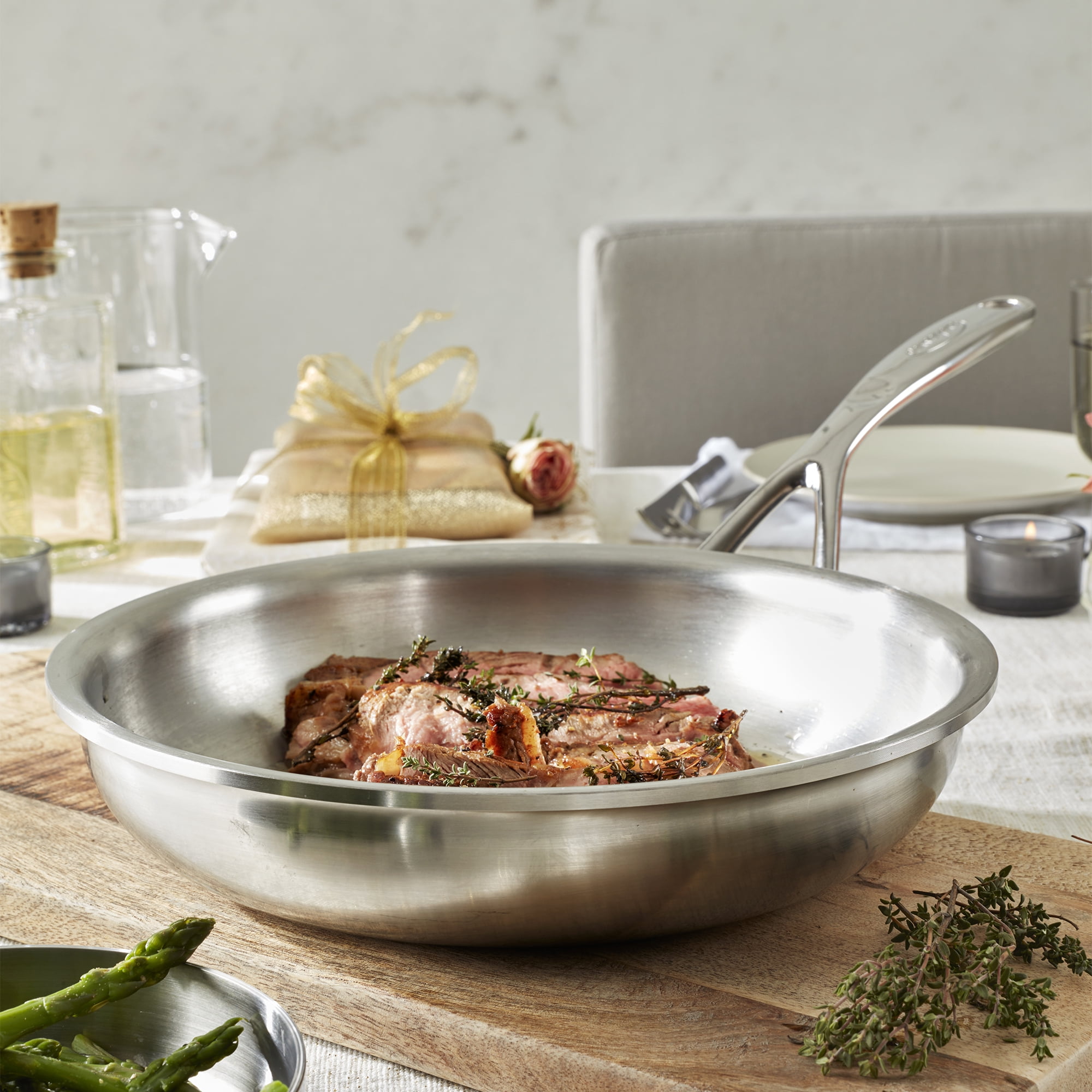 Demeyere デメイエレフライパン AtlantisProline 28cm Demeyere Atlantis Proline 7 11-inch Stainless Steel Fry Pan with