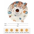 thumbnail image 6 of 13 Inch Round Placemats Set of 6, Orange Blue Pumpkins Fall Non Slip Heat Insulation PP Table Mats, Weeping Botanical Thanksgiving Retro Washable Place Mats for Kitchen Dining Party Table Decor, 6 of 7