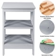 thumbnail image 3 of Yardi Yard 2 Pieces 3-Tier Nightstand with Reinforced Bars and Stable Structure-Gray, Side Table, Chairside Table Narrow End Table for Bedroom Living Room Kitchen, 3 of 6