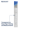 thumbnail image 5 of Westcott 12" Clear Acrylic Ruler, Metric Imperial, Office, 0.06 lbs., 1-Count, Not Bulk, High School, 5 of 12