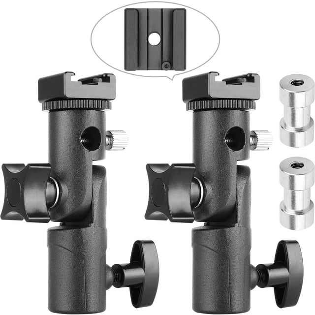 Soporte de flash Anwenk para cámara réflex digital Nikon Canon, paquete de 2 unidades