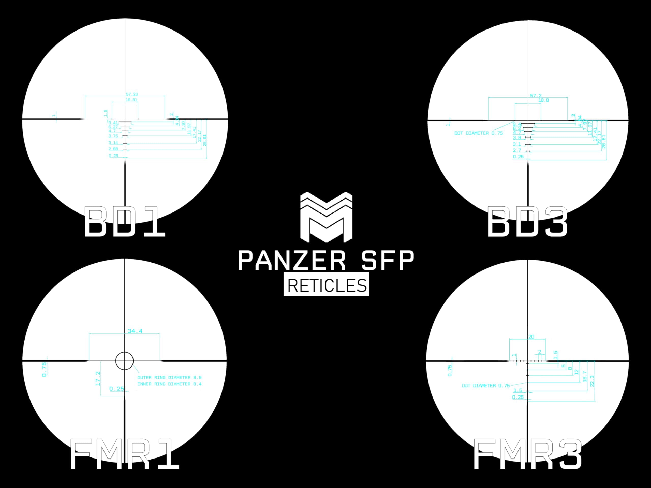 Monstrum Panzer 2-10x40 Scope with Offset Scope Mount | FMR1 Reticle