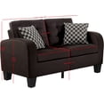 thumbnail image 6 of Home Elegance 8202CH-2 35 x 32 x 56.75 in. Sinclair Love Seat - Chocolate, 6 of 10