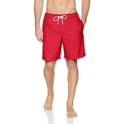 Tatum88Mens 23cm Inseam Quick Dry Swim Shorts Beach Shorts (S) Red