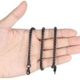 thumbnail image 3 of USENSET-cadena de acero inoxidable para hombre y mujer, collar de caja de alta calidad, color negro, Rolo, 18-36 pulgadas, 2MM, 3MM, 4MM, 3 of 3