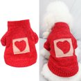 thumbnail image 2 of Mightlink Pet Sweater Love Heart Pattern Super Soft Washable Non-Fading Wear Resistant Keep Warm Acrylic 2-Legged Winter Warm Dog Cat Pullover Decor Pet Supplies, 2 of 6