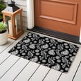 thumbnail image 5 of Black Paisley 2'x3' Washable Rug, Ethnic Vintage Floral Botanical Abstract Non-Slip Soft Doormat Area Rugs for Entrance Bathroom Bedsides, Carpet for Kitchen Bedroom, Entryway Floor Mat, 5 of 9