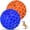 Blue+Orange, variant on 2 Pack Indestructible Squeaky  Balls, Cleans ,  , Interactive   for Aggressive Chewers, Rubber Ball Breeds, Outdoor