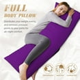 thumbnail image 5 of Gaeub Purple Printed Long Body Pillowcase Envelope Closure 1 Pack Wrinkle for Night Sweats - 20x54 in, 5 of 8
