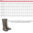 thumbnail image 3 of Milwaukee Leather Women's Distressed Brown Leather 14-inch Classic Harness Square Toe Motorcycle Rider Boots MBL9368 5.5, 3 of 10